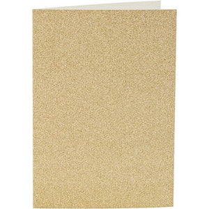Cards/Env 6pk Gold Glitter