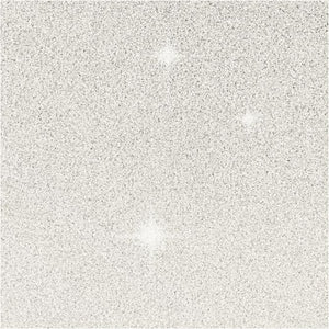 Cards/Env 6pk White Glitter