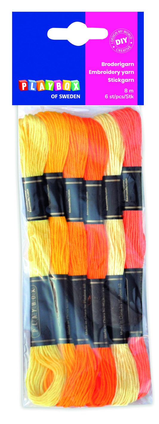 Embroidery yarn yellow & orange