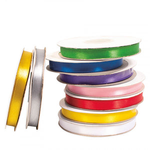 Satin ribbon set, 9 colours, 30 m x 10 mm