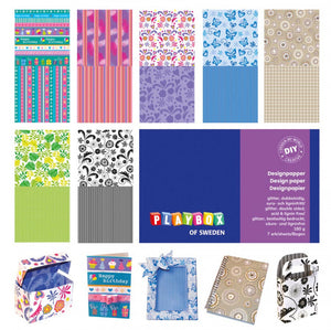 Design paper, glitter, 305 x 305 mm, 7 pages