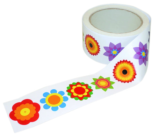 Stickers on roll, flowers
