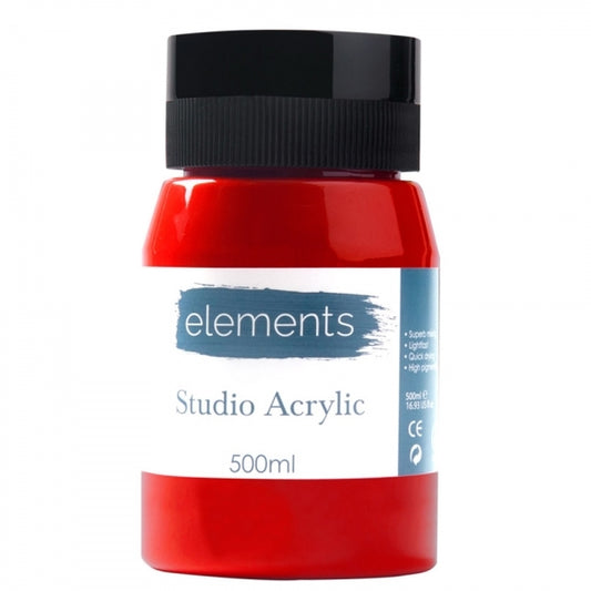 Elements 500ml Acrylic Cadmium Red