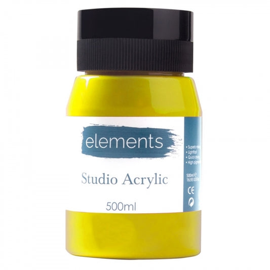 Elements 500ml Acrylic Lemon Yellow