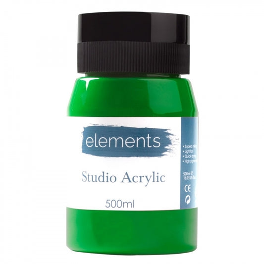 Elements 500ml Acrylic Cadmium Green