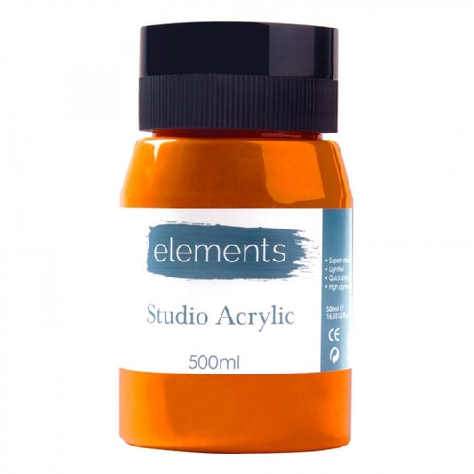 Elements 500ml Acrylic Cadmium Orange