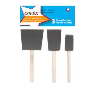 Create Foam Brush Set - 3 Pack