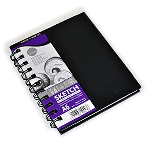 SIMPLY WIREBOUND SKETCHBOOK 100G  A6 54SH