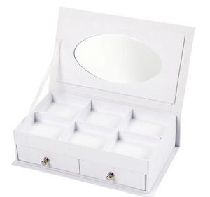 Jewellery Box H: 5cm Size 18x10.5cm - White