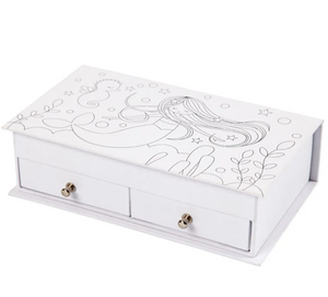 Jewellery Box H: 5cm Size 18x10.5cm - White