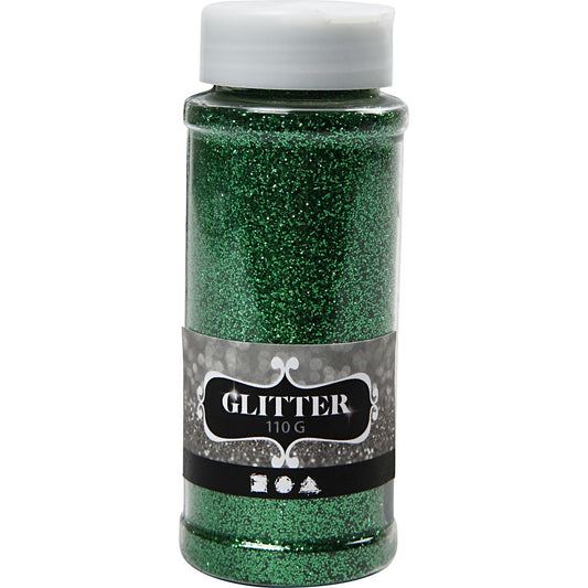 Glitter, Green, 110 g/ 1 tub