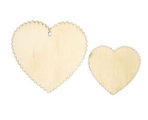 Hearts, Size 7.5X7.5 Cm, Size 5.1X5.1 Cm, 12 Pcs
