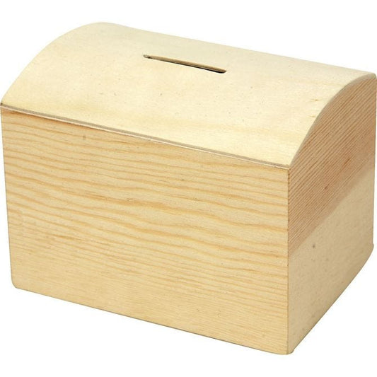 Money Box -Pine 10X8X7 1Pc