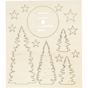 Creativ Plywood-  Xmas Trees Large 1Pk