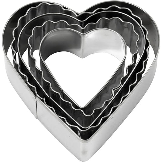 Cookie cutters, heart, size 8 cm, 5 pc/ 1 pack
