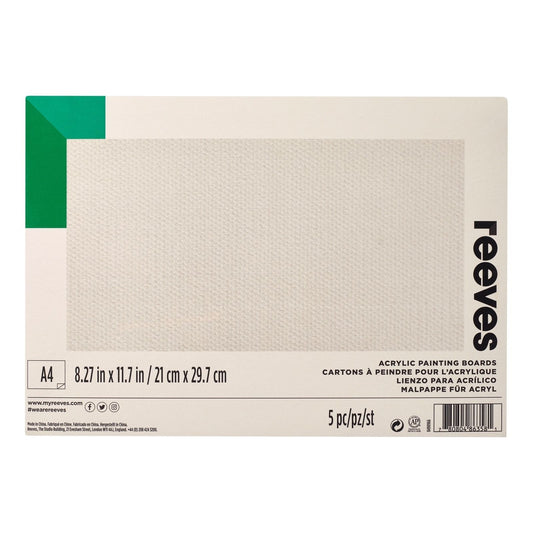 REEVES ACRYLIC BOARD A4 PK.5