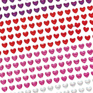 Heart Crystal Glitter Stick-on Stones (Pack of 280