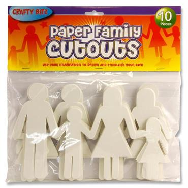 Pkt.10 Cutouts - Paper Family