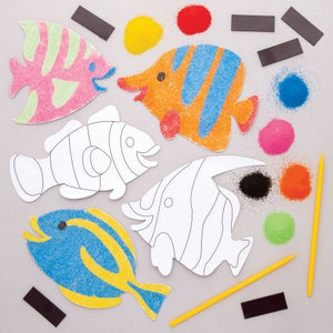 Tropical Fish Sand Art Magnets (Pk.6