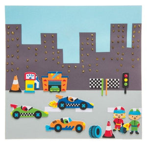 Racing Cars Foam Stickers (Pk120)