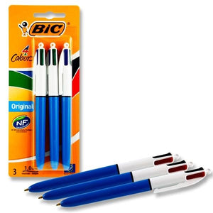 BIC 4 COL PEN X 3