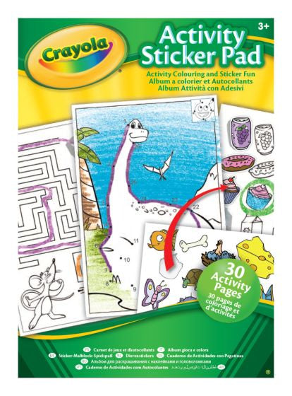 Crayola Activity Sticker Pad- Animal Colouring