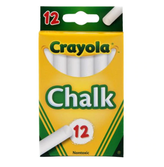 Crayola 12 Anti Dust White Chalk