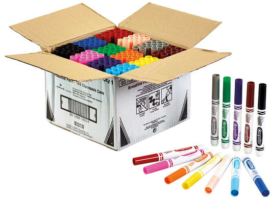 Crayola Assorted Broad Markers - Eco Classpack (144 Markers)