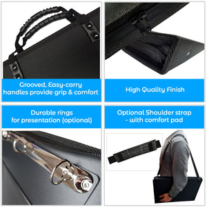 A2 Black portfolio art case combo