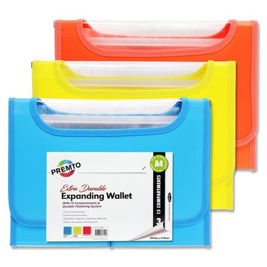 Premto 13 Pocket Expanding File - Neon