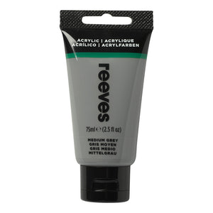 REEVES ACRYLIC 75ML MEDIUM GREY