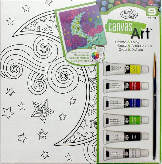 Moon Canvas Art With Paint