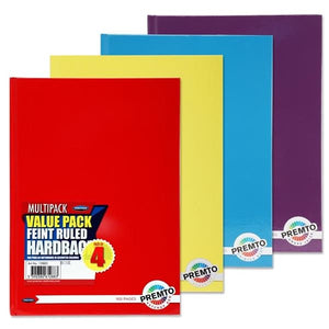 A4 160pg Hardcover Notebooks Asstorted Colours  A4