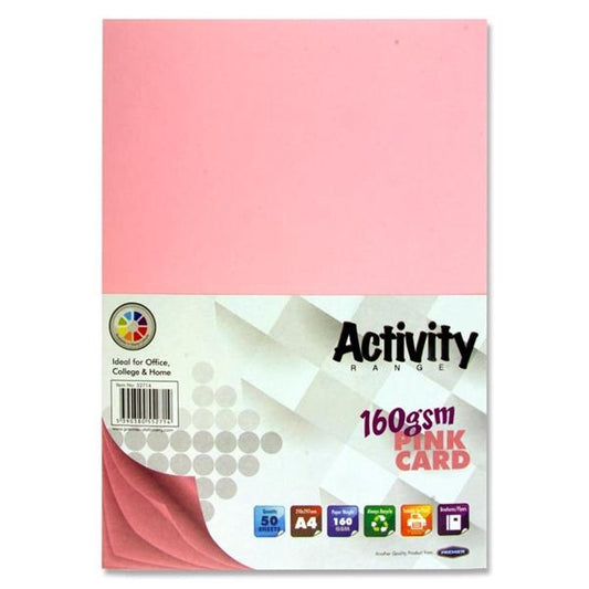 A4 ACTIVITY CARD 50SHTS-PINK