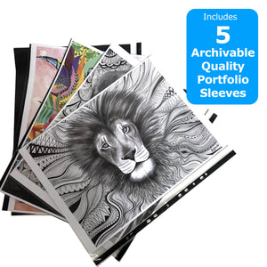 A2 Black portfolio art case combo