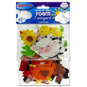 Pkt.40 Foam Stickers - Farmyard
