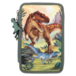 Dino World Triple Pencil Case LED