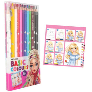 TOPModel Basic Colouring Pencil Set - 12 Colours