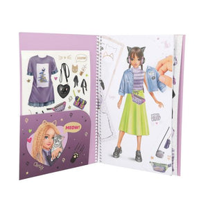 TOPModel Dress Me Up Sticker Book - Big REBEL KITTY