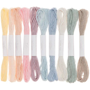 Stranded cotton set pastel, 10 pieces