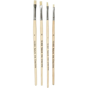 Nature Line Brushes, size 00-1-2-4, 4 pcs