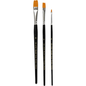 Gold Line Brushes, size 2+8+12, W: 3+9+12 mm, 3 pc