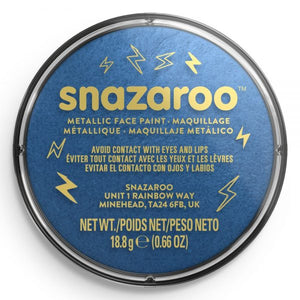 Snazaroo Metallic Face Paint - Electric Blue (18ml)