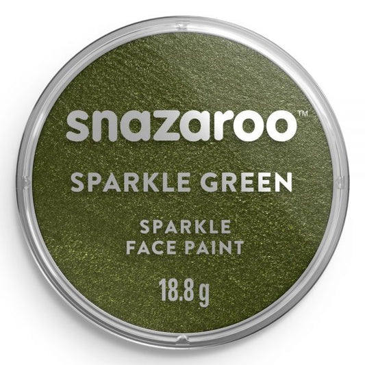 Snazaroo Sparkle Face Paint - Sparkle Green (18ml)