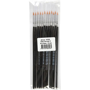 Gold Line Brushes Round No.2 (Pack of 12)