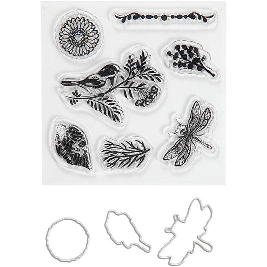 Clear stamps and cutting dies