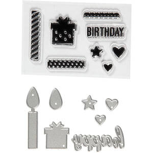 Clear stamps and cutting dies