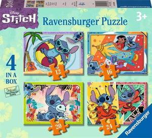 Disney Stitch Jigsaw Puzzles 4 in a Box