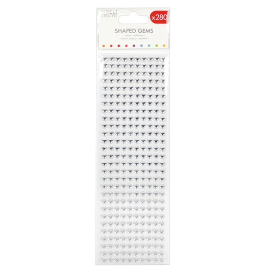 SC Shaped Gems Hearts - Clear 280 Pack