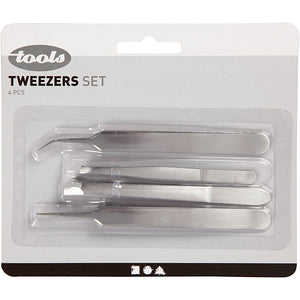 Tweezers Set 9-12 cm (4 Pack)